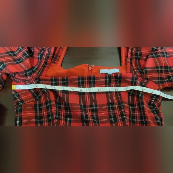 ANTONIO MELANI PLAID PRINT DRESS - Picture 6 of 7